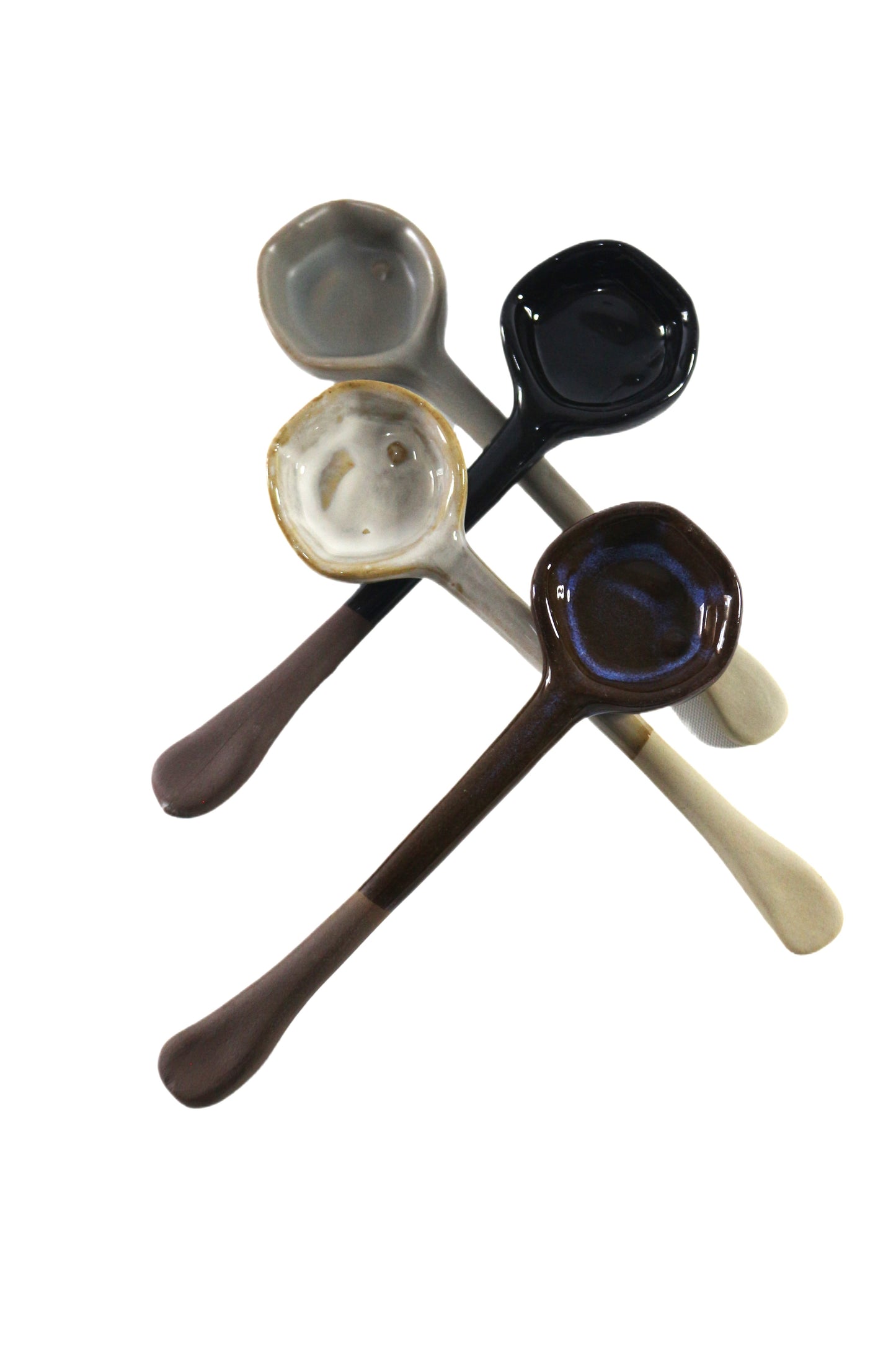Spoon handmade and hand glazed Black