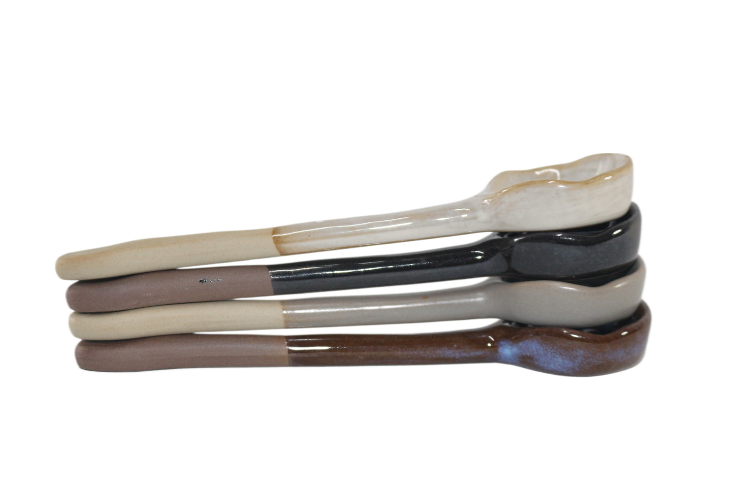 Spoon handmade and hand glazed Black
