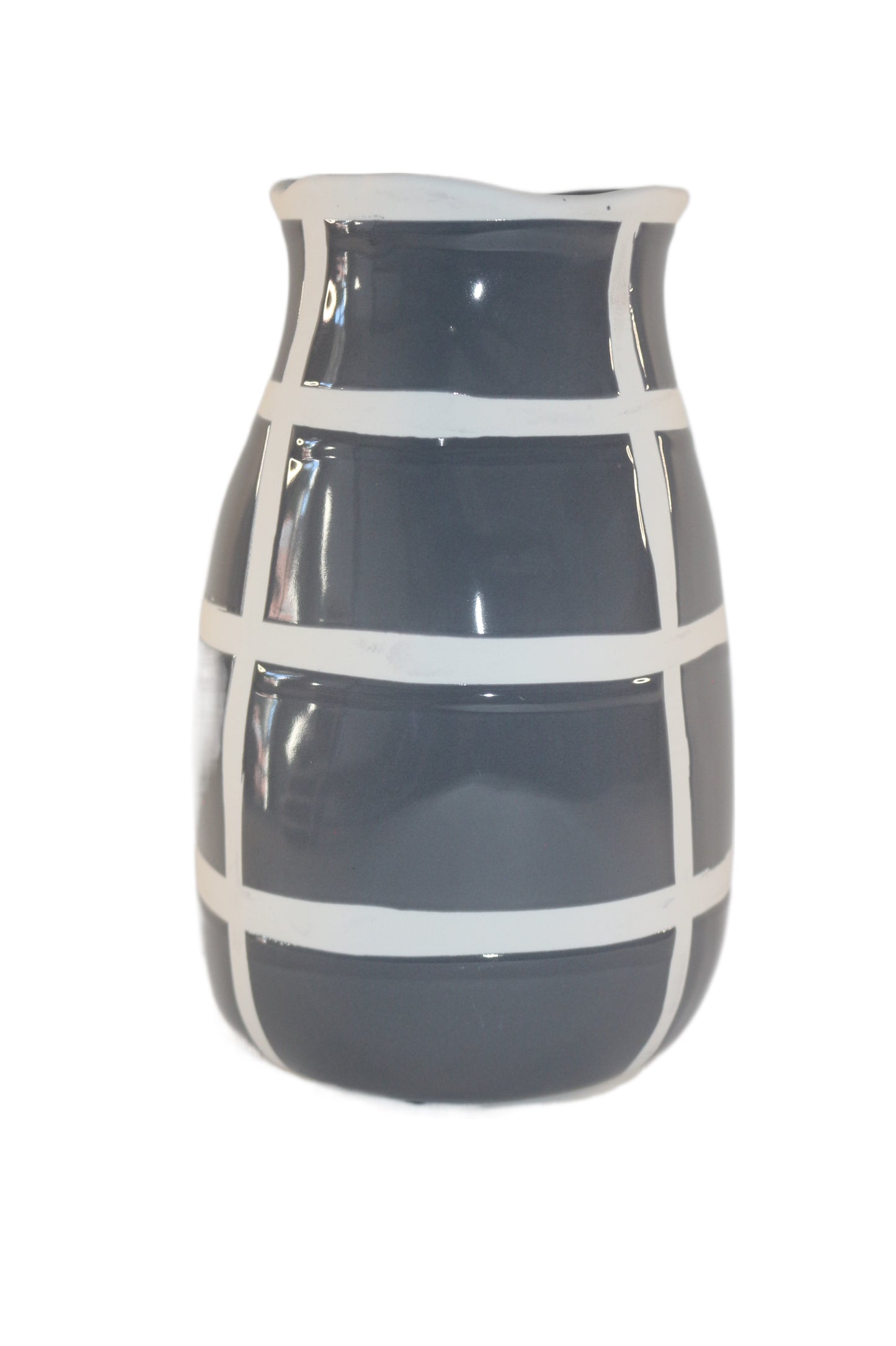 Ceramic Vase Grey and White