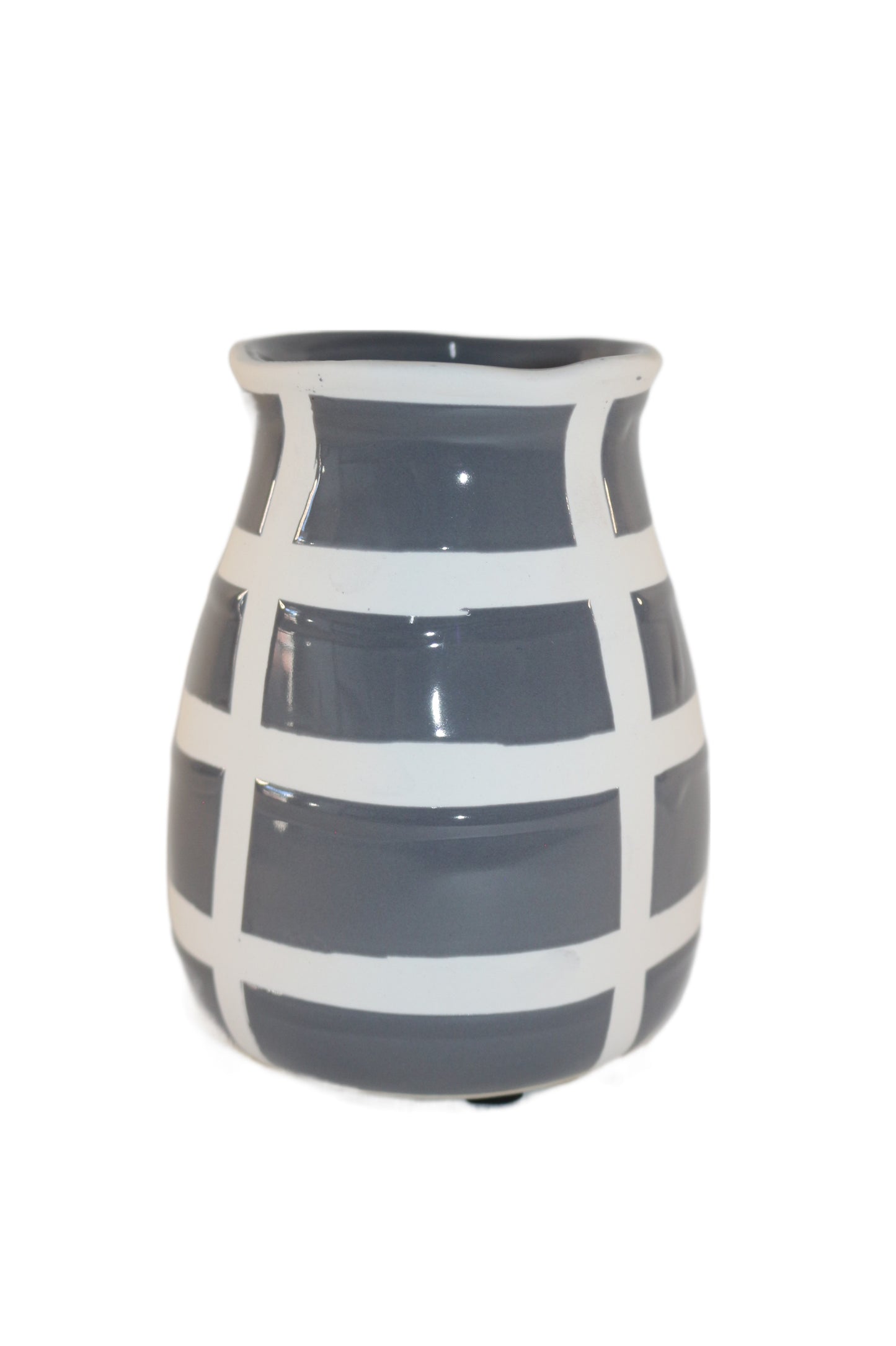 Ceramic Vase Grey and White