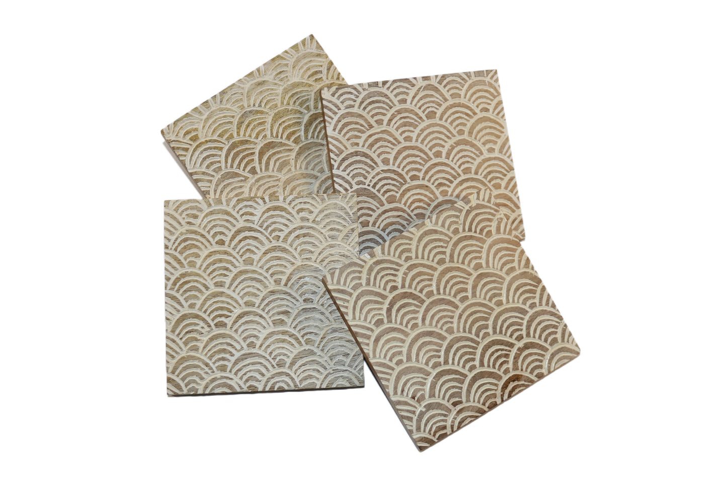 Wooden Coasters Square Set of 4