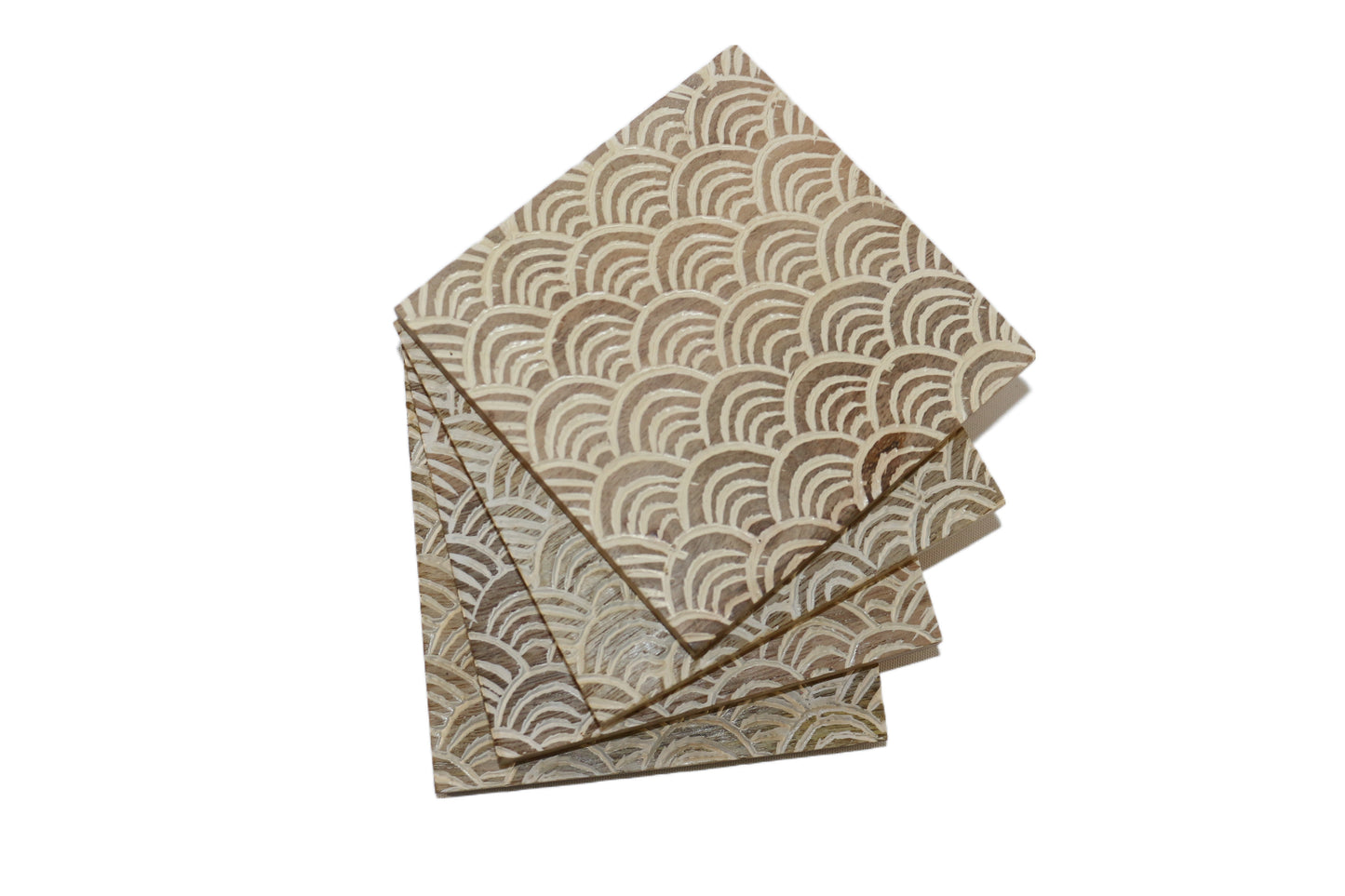 Wooden Coasters Square Set of 4