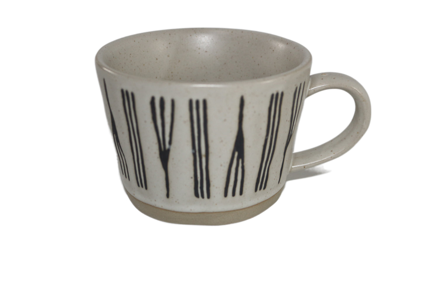 Coffee Mug Ceramic Black Lines