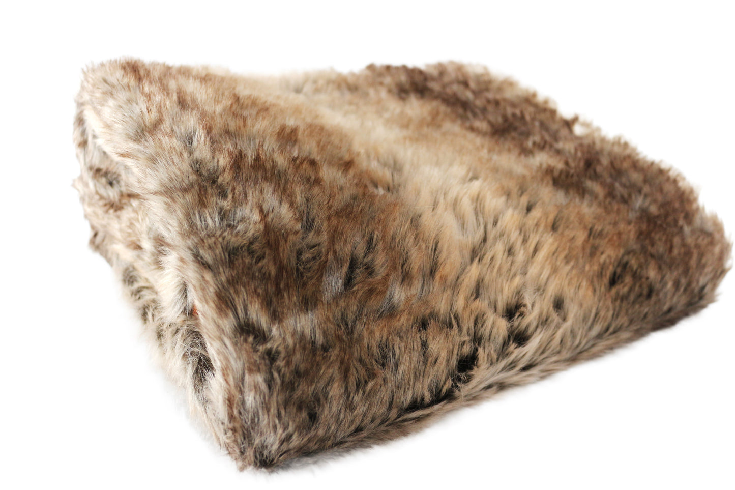 Fur Throw Rug Brown