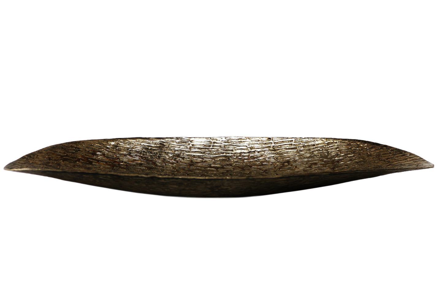 Gold Tray Aluminium Metal Oval Shape