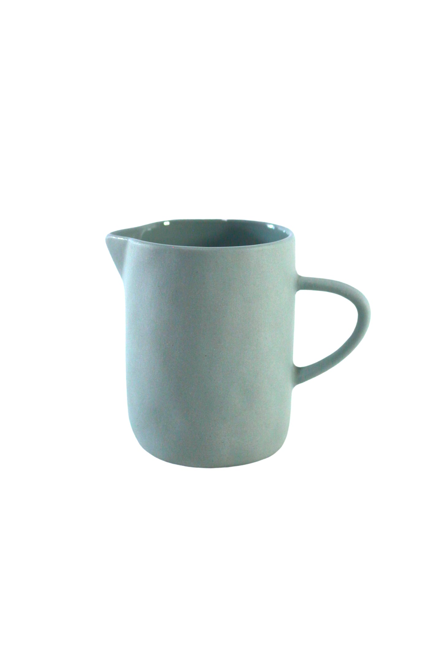 Flax milk jug with handle. Duckegg