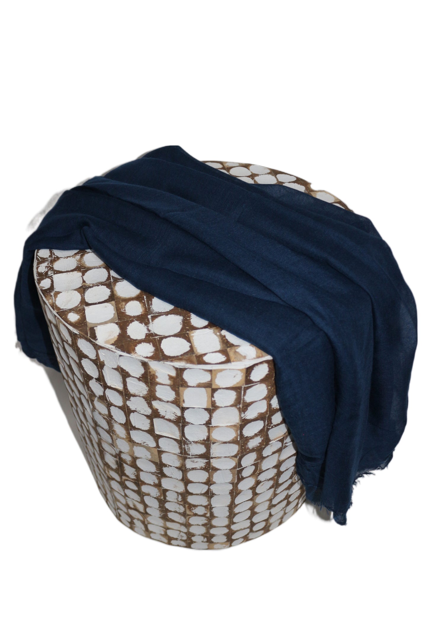 Scarf Blue Cotton/linen blend