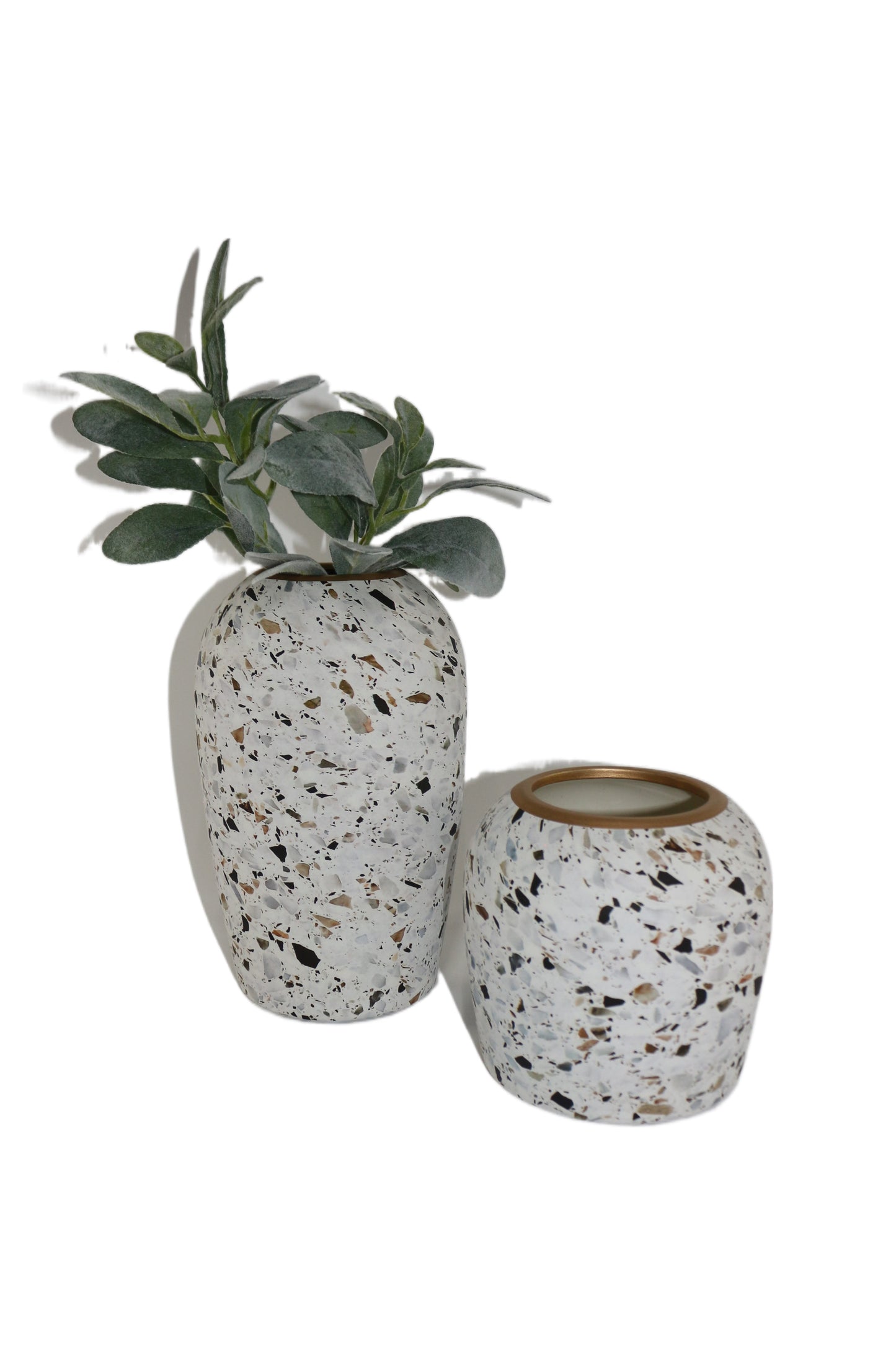 Terrazzo Print Ceramic Vase