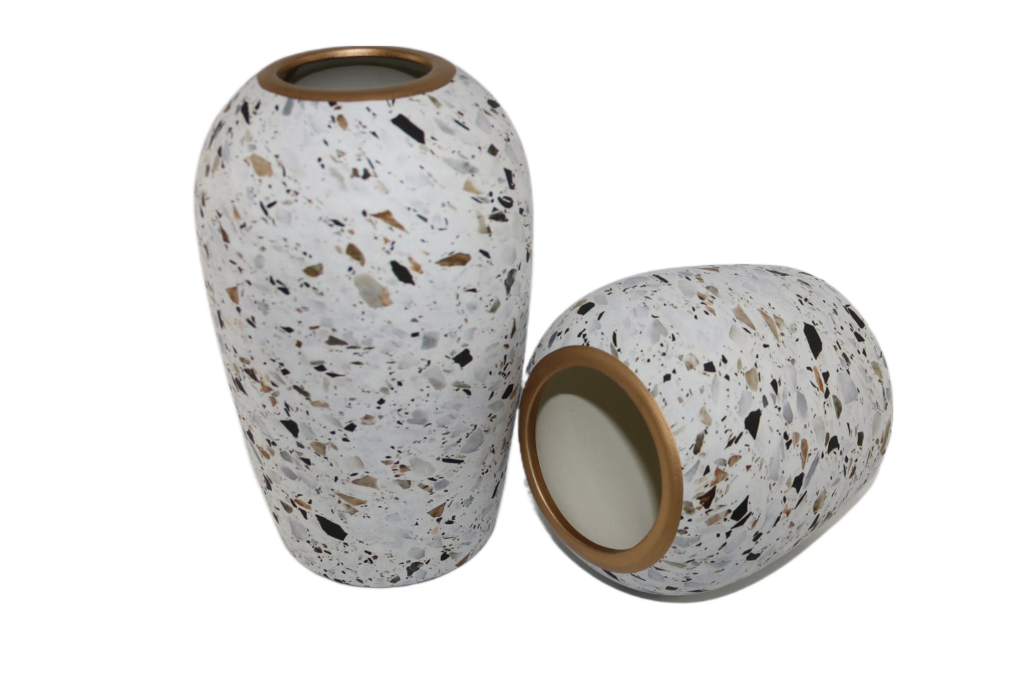 Terrazzo Print Ceramic Vase