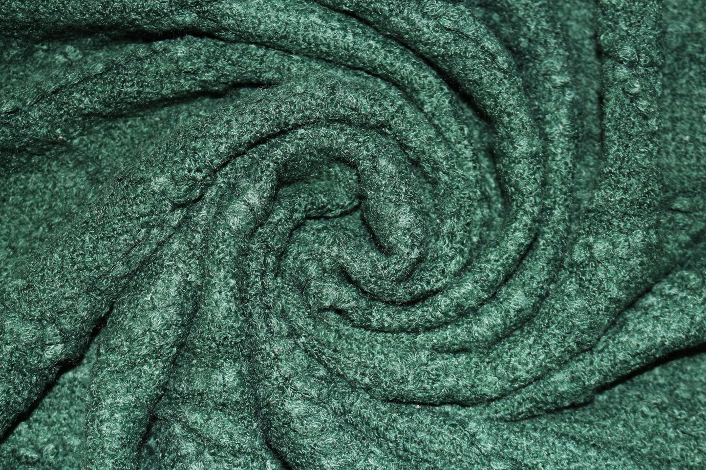 Throw Rug Soft Textured Knit with Tassels Dark Green