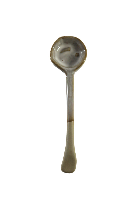 Spoon handmade and hand glazed White